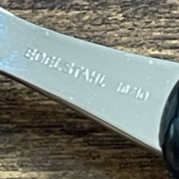 Edelstahl 18/8 Hochste Spitzenqualitat Stainless Flatware Pawn Cream Brown 23 pc - Picture 5 of 8